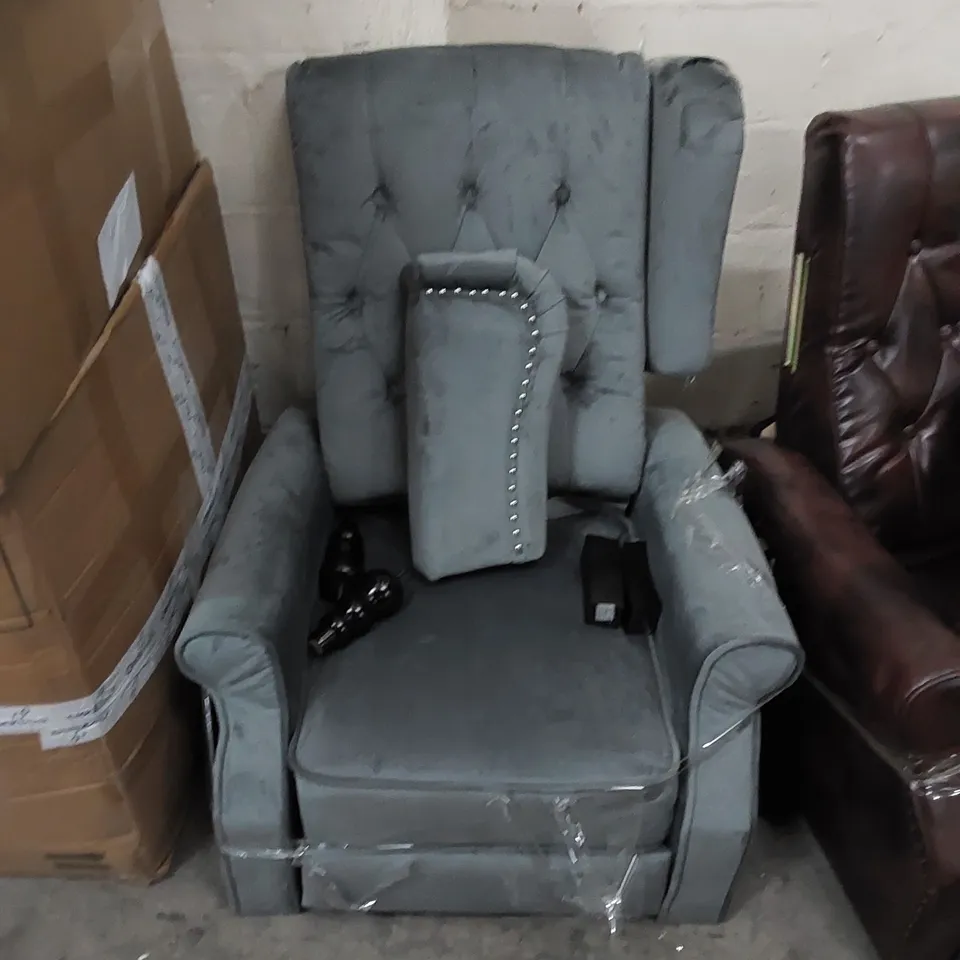 DESIGNER PUSHBACK VELVET ARMCHAIR 