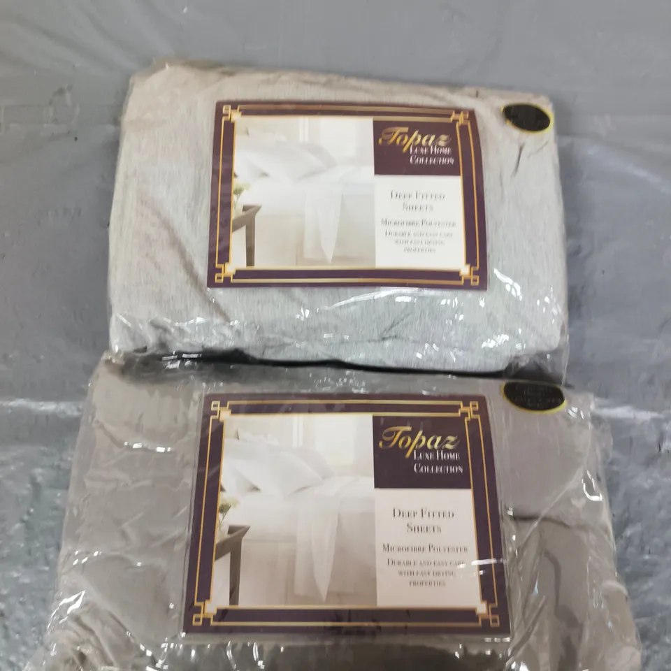 9 X TOPAZ LUXE HOME COLLECTION DEEP FITTED SHEETS