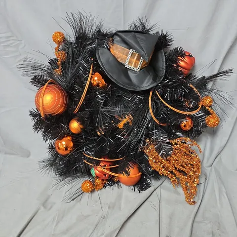 FESTIVE WITCH WREATH HALLOWEEN DECORATION