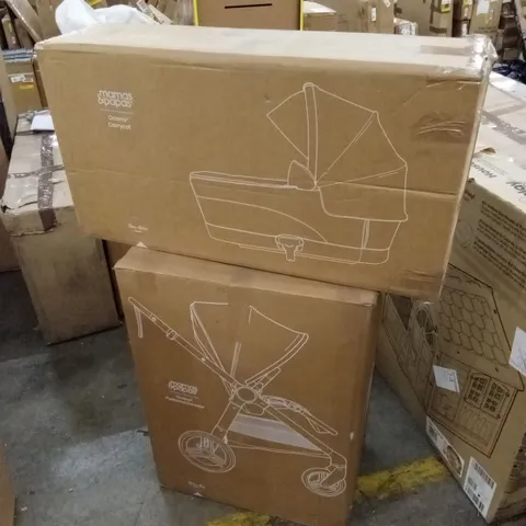 BOXED MAMAS & PAPAS OCARRO² STROLLER & CARRYCOT - CREMA (2 BOXES)