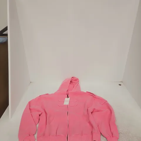 NIHAI COVER HOODIE IN ROSIE PINK – UK XS