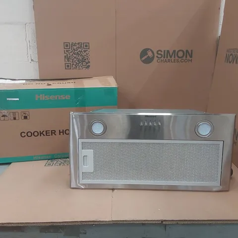 BOXED HISENSE CH6BI12BXUK 60 CM CANOPY COOKER HOOD - STAINLESS STEEL