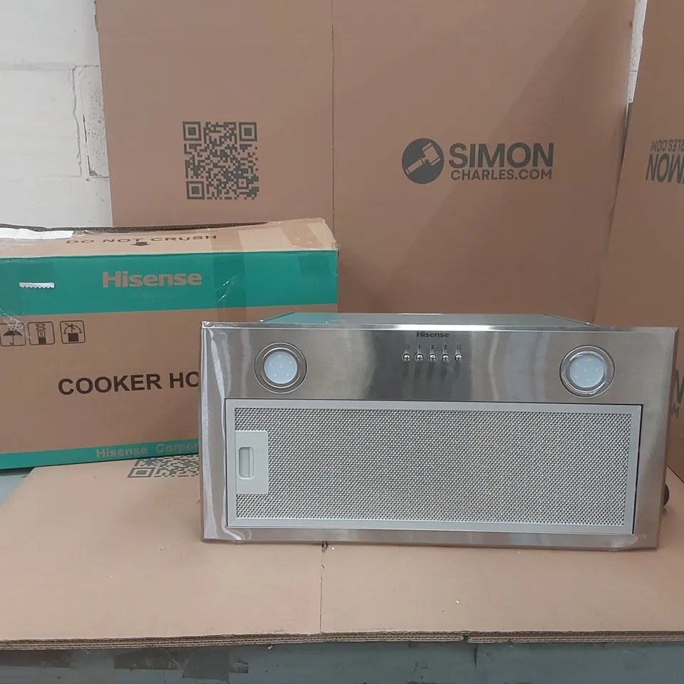 BOXED HISENSE CH6BI12BXUK 60 CM CANOPY COOKER HOOD - STAINLESS STEEL