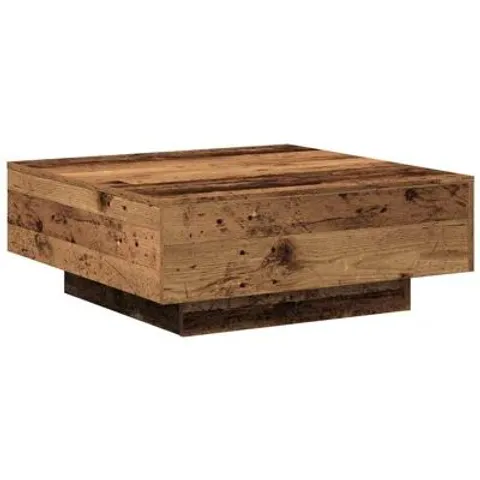 BOXED 31.5" SQUARE RUSTIC COFFEE TABLE