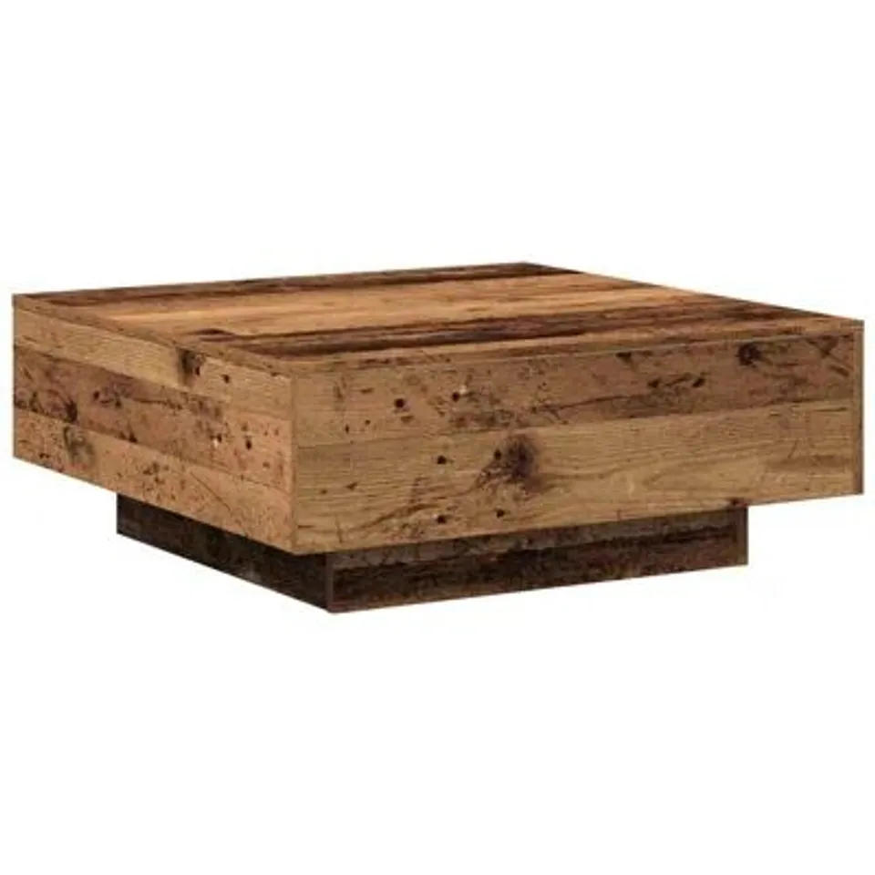 BOXED 31.5" SQUARE RUSTIC COFFEE TABLE