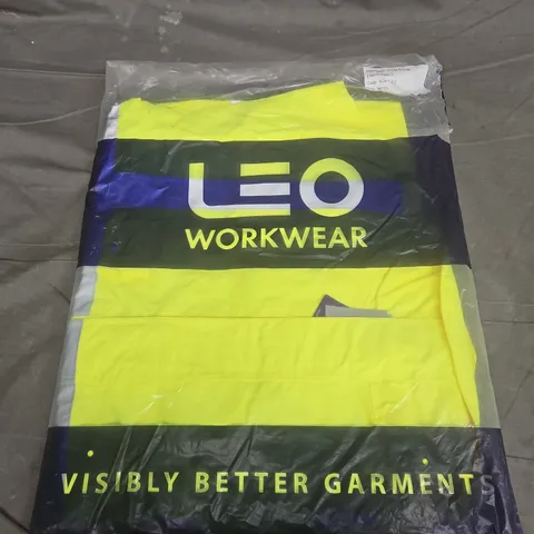 BAGGED LEO WORKWEAR HI VIZ ANORAK IN YELLOW (A04-Y-LEO) - 4XL