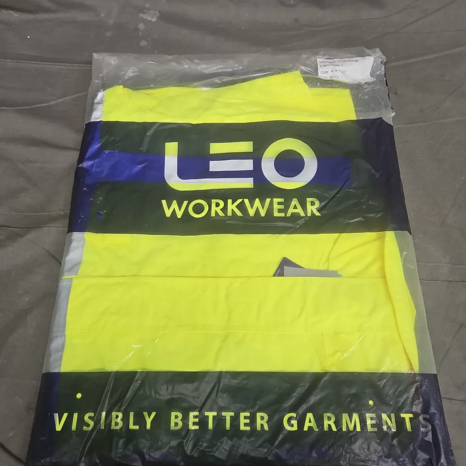 BAGGED LEO WORKWEAR HI VIZ ANORAK IN YELLOW (A04-Y-LEO) - 4XL