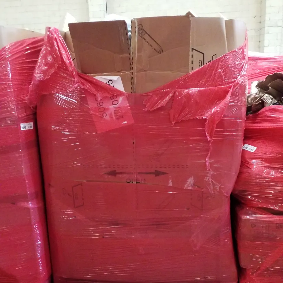 PALLET CONTAINING ASSORTED PRODUCTS INCLUDING LED CEILING LIGHTS, BATH MAT, ADJUSTABLE FURNITURE LEGS & TAKE AWAY LUNCH BOXES