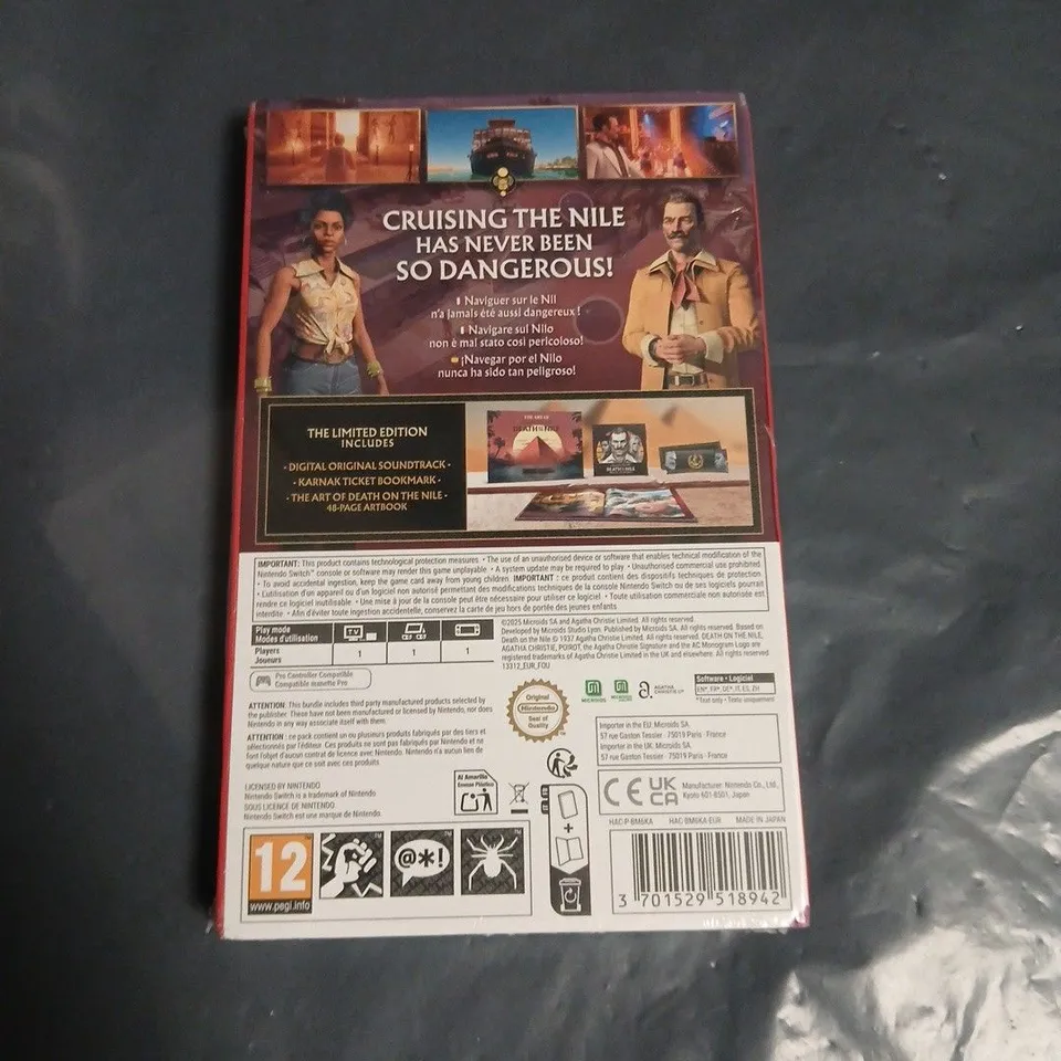 SEALED AGATHA HRISTIE DEATH OF THE NILE FOR NINTENDO SWITCH 