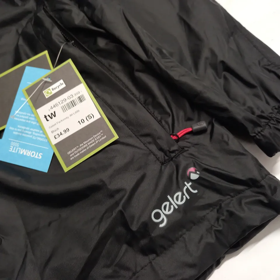 GELERT PACKAWAY BLACK JACKET - 10 S