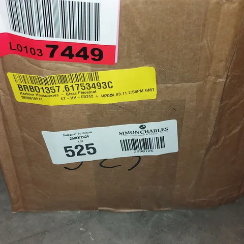 BOXED HARBOUR HOUSEWARES - GLASS PLACEMATS (1 BOX)