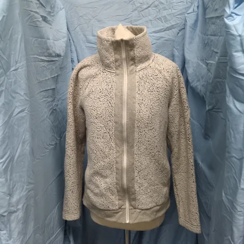 THE NORTH FACE WOMEN'S FLEECE JACKET – GREY SHERPA, ZIP FRONT, SIZE S/P