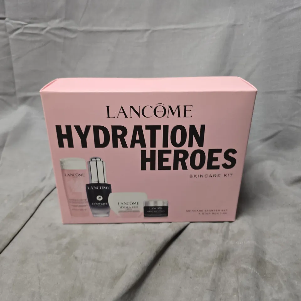 BOXED AND SEALED LANCOME HYDRATION HEROES SKINCARE KIT