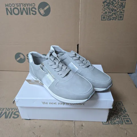 DR KELLER MARTINA GREY/WHITE TRAINERS BOXED SIZE 7