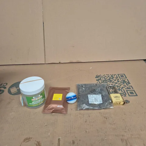 TOTE OF APPROXIMATELY 10 ASSORTED ITEMS INCLUDING DRIFT ISLAND NECTAR WOOD CAR FRESHER, ASHOPE INVISIBLE WATERPROOF AGENT AND A WIRELESS MOUSE