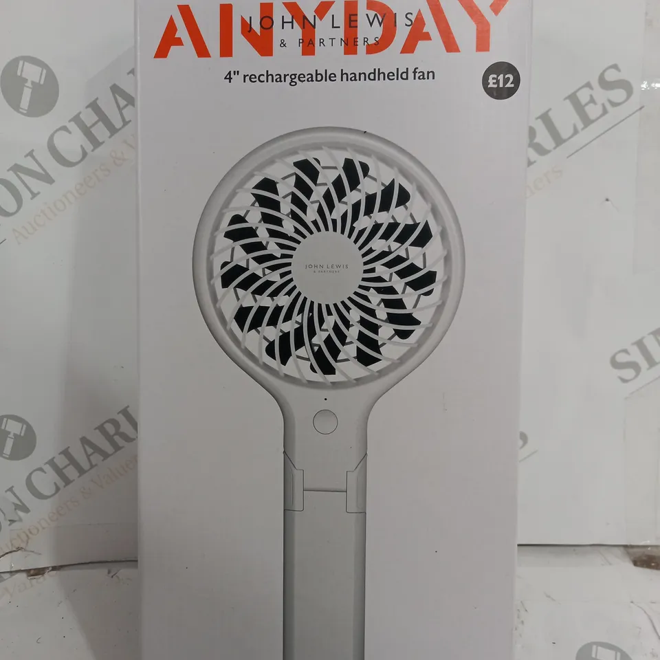 BOXED ANYDAY 4" RECHARGEABLE HANDHELD FAN