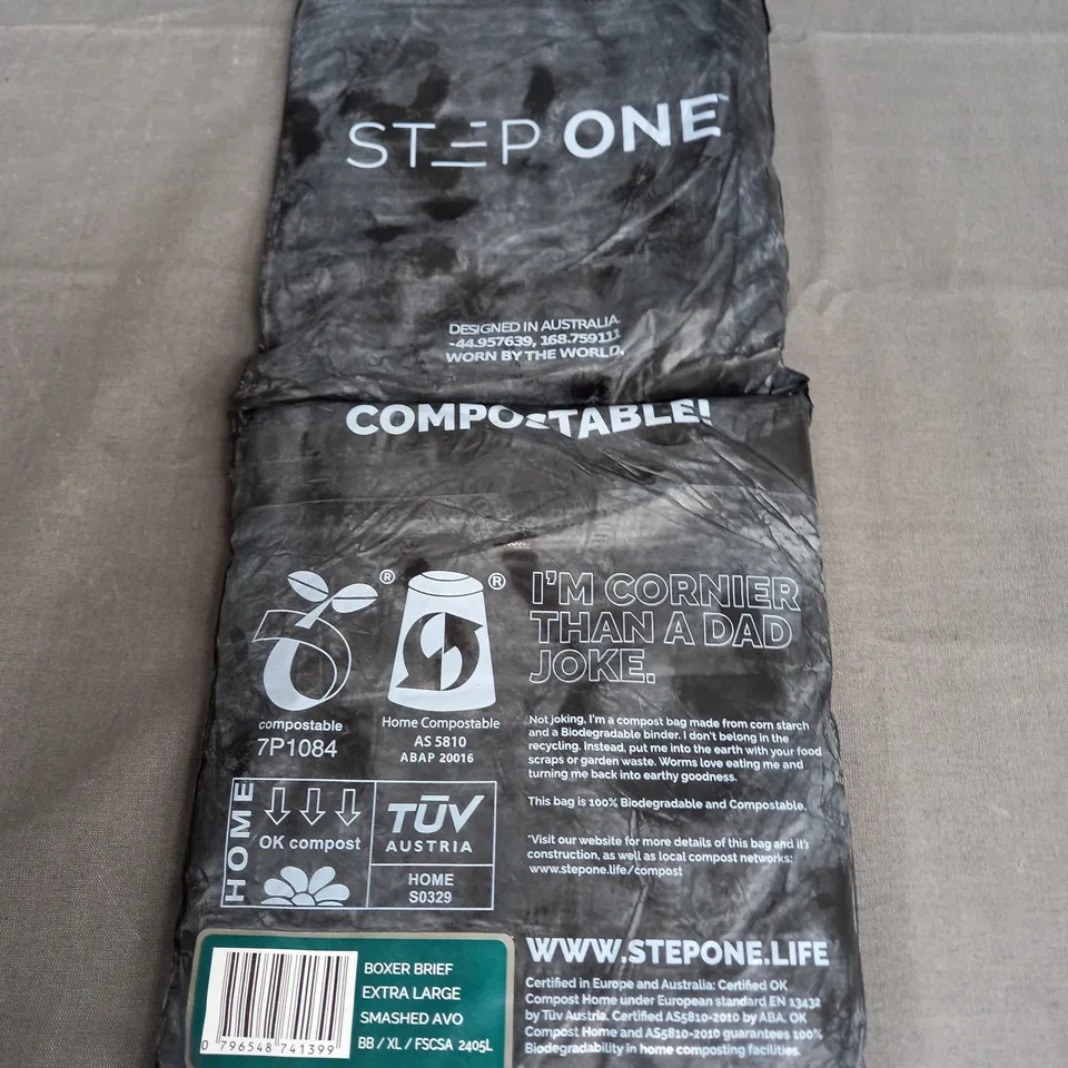 STEP ONE X2 BOXER BRIEF IN SMASHED AVO SIZE XL