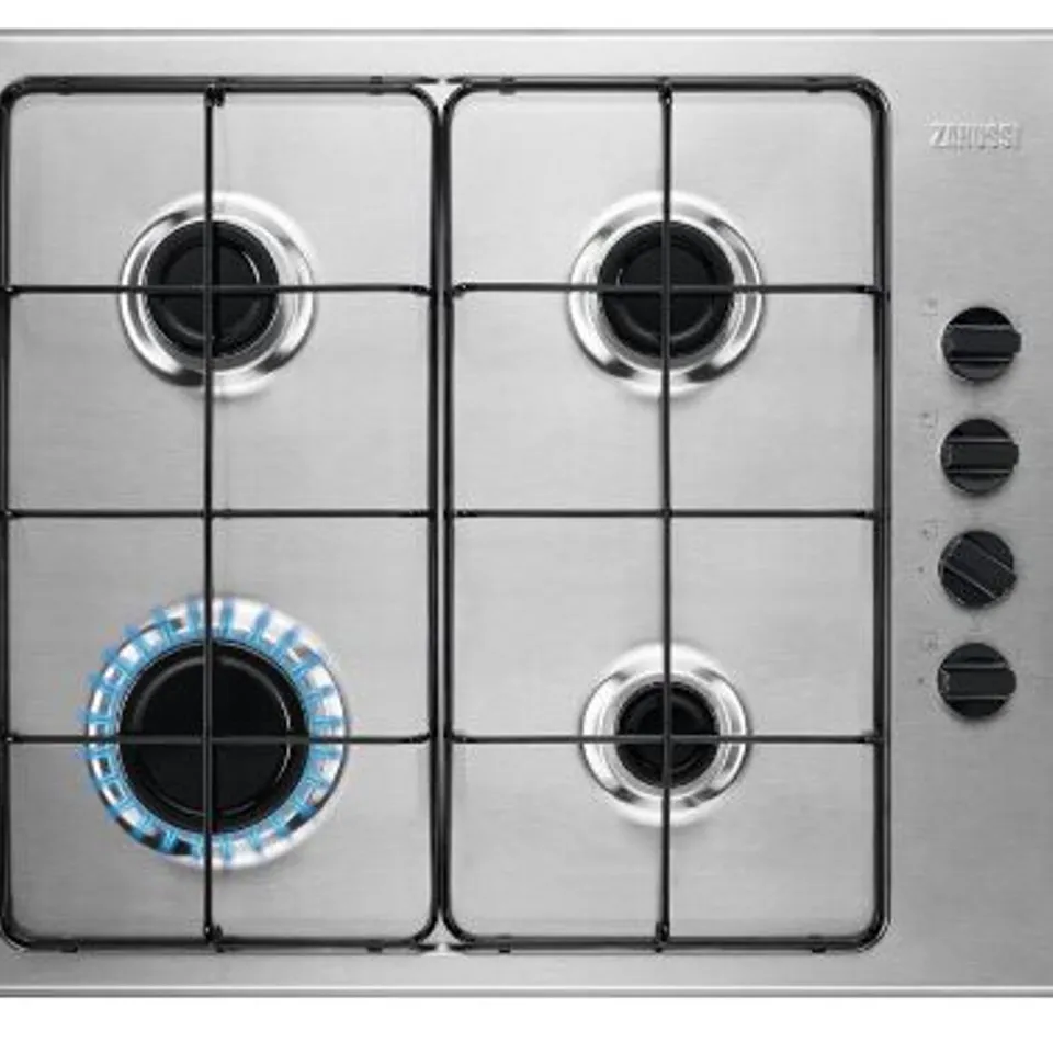 ZANUSSI INTEGRATED 59CM GAS HOB - STAINLESS STEEL Model ZGNN640X RRP £209