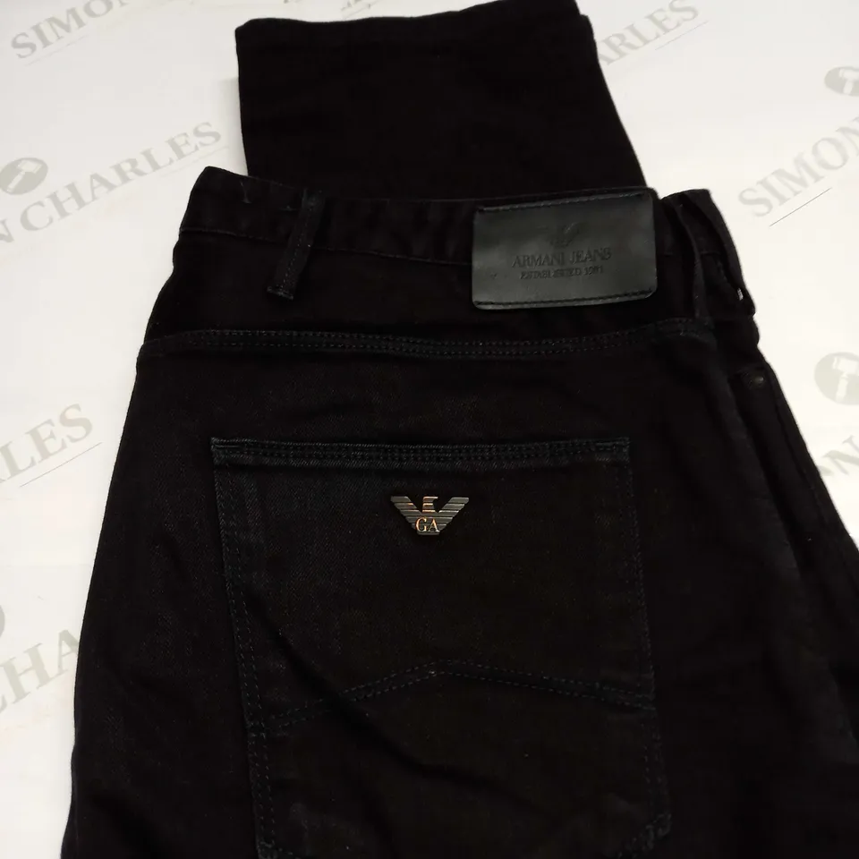 ARMANI DENIM JEANS IN BLACK SIZE 34