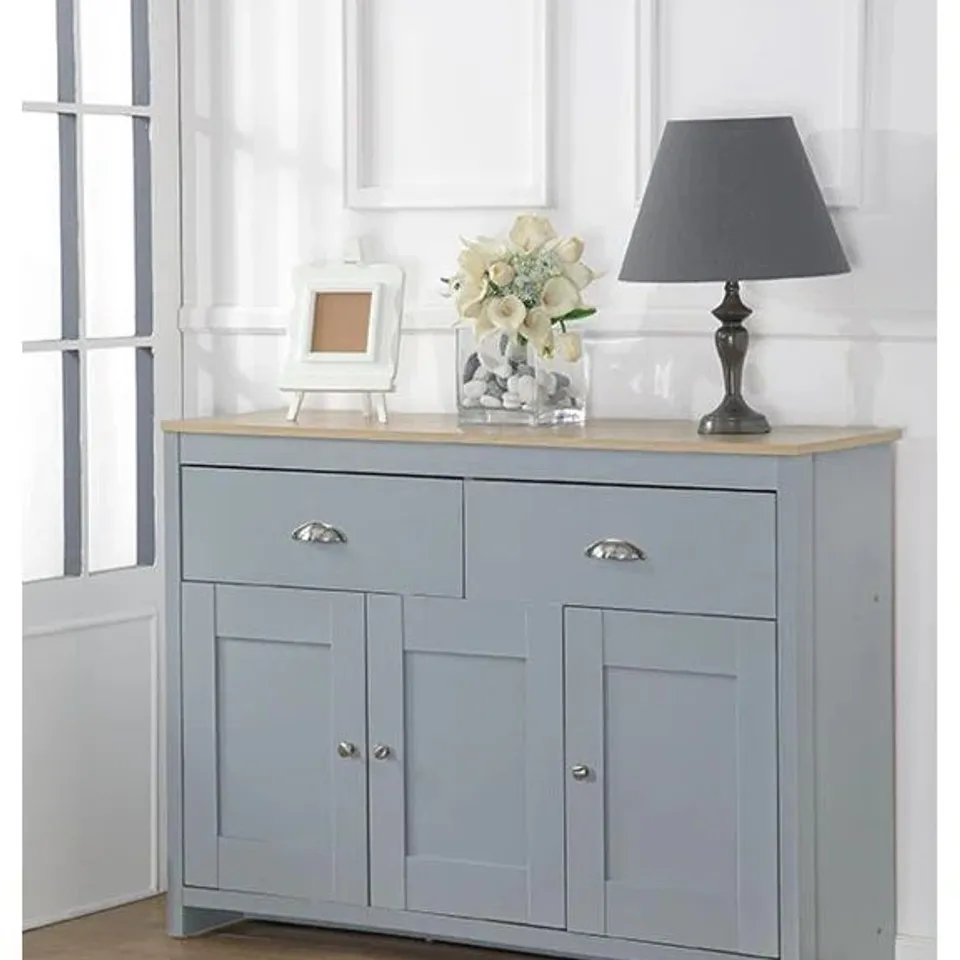 BOXED KUNIZA 111.7CM WIDE 2 DRAWER SIDEBOARD (2 BOXES)