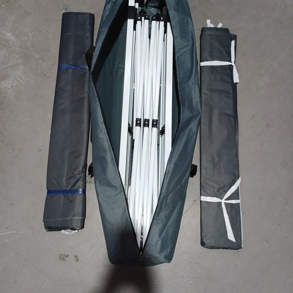 BOXED 3X3M POP UP GAZEBO WITH SIDES - GREY - COLLECTION ONLY