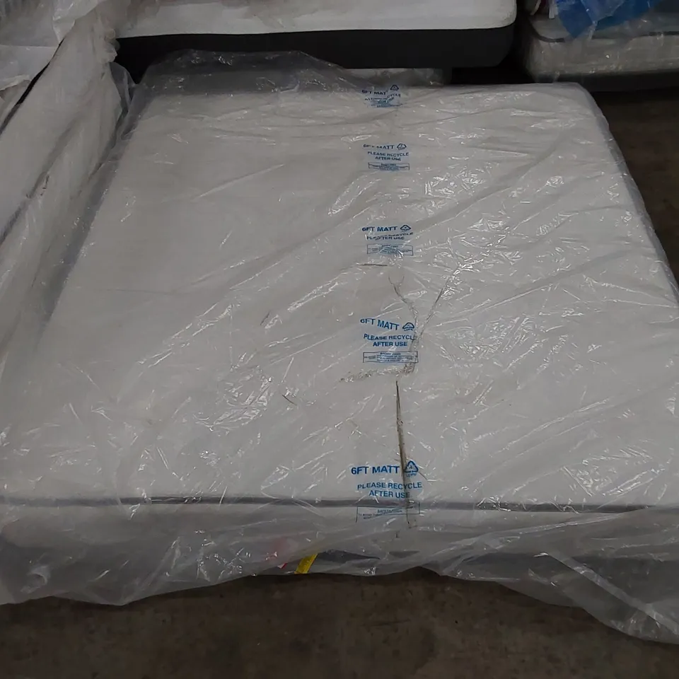 QUALITY BAGGED MEMORY FOAM OPEN COIL SUPERKING 6' MATTRESS