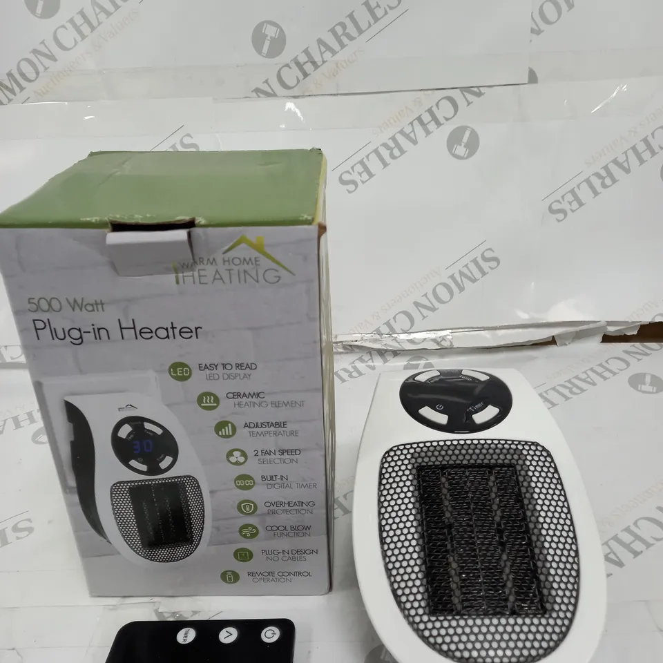 BOXED 500 WATT PLUG-IN HEATER