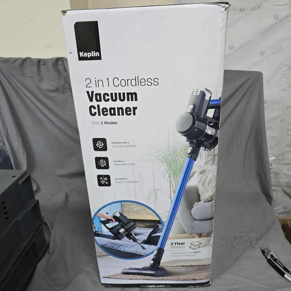 KEPLIN 2-IN-1 CORDLESS VACUUM CLEANER – BOXED