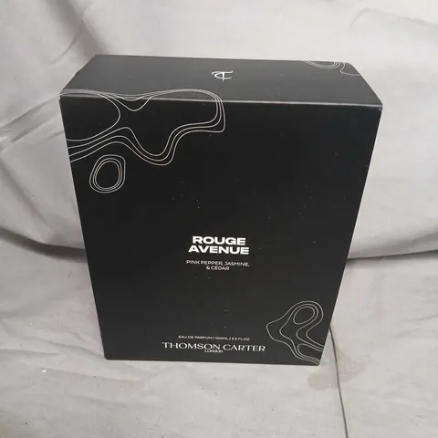 BOXED ROUGE AVENUE PINK PEPPER, JASMNE AND CEDAR EAU DE PARFUM 100ML THOMSON CARTER