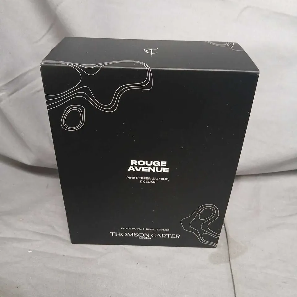 BOXED ROUGE AVENUE PINK PEPPER, JASMNE AND CEDAR EAU DE PARFUM 100ML THOMSON CARTER