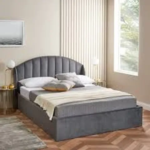 BOXED RICHLANDS UPHOLSTERED OTTOMAN BED, DOUBLE (2 BOXES)