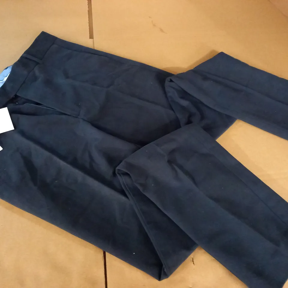CHARLES TYRWHITT NAVY SLIM FIT FLAT FRONT CHINOS - 32W / 32L