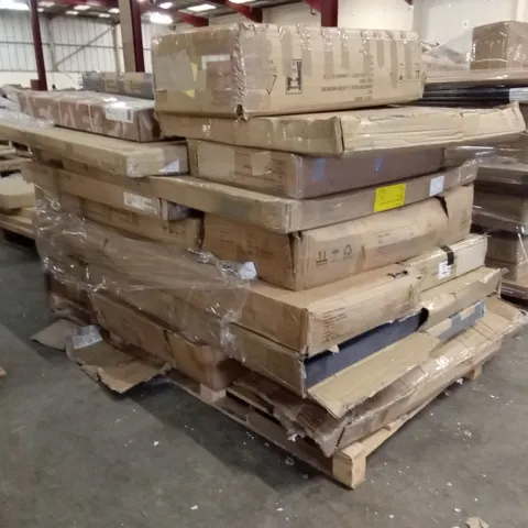 PALLET OF ASSORTED DESIGNER INCOMPLETE FLATPACK FURNITURE SETS AND PIECES 