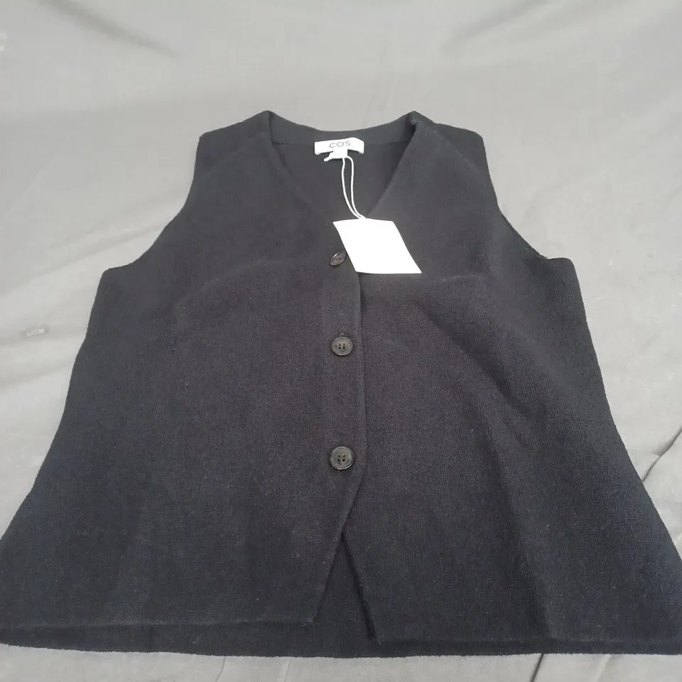 COS WAIST COAT IN BLACK - EUR SMALL