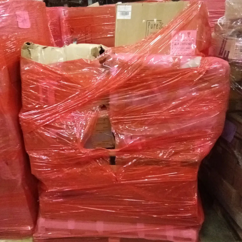 PALLET OF ASSORTED HOUSEHOLD GOODS AND PRODUCTS TO INCLUDE; BOXED FURNITURE ETC