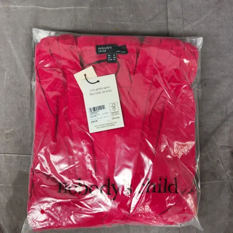 BAGGED NOBODY'S CHILD LONG SLEEVE STARLIGHT MINI DRESS IN CORD RED SIZE UK 16