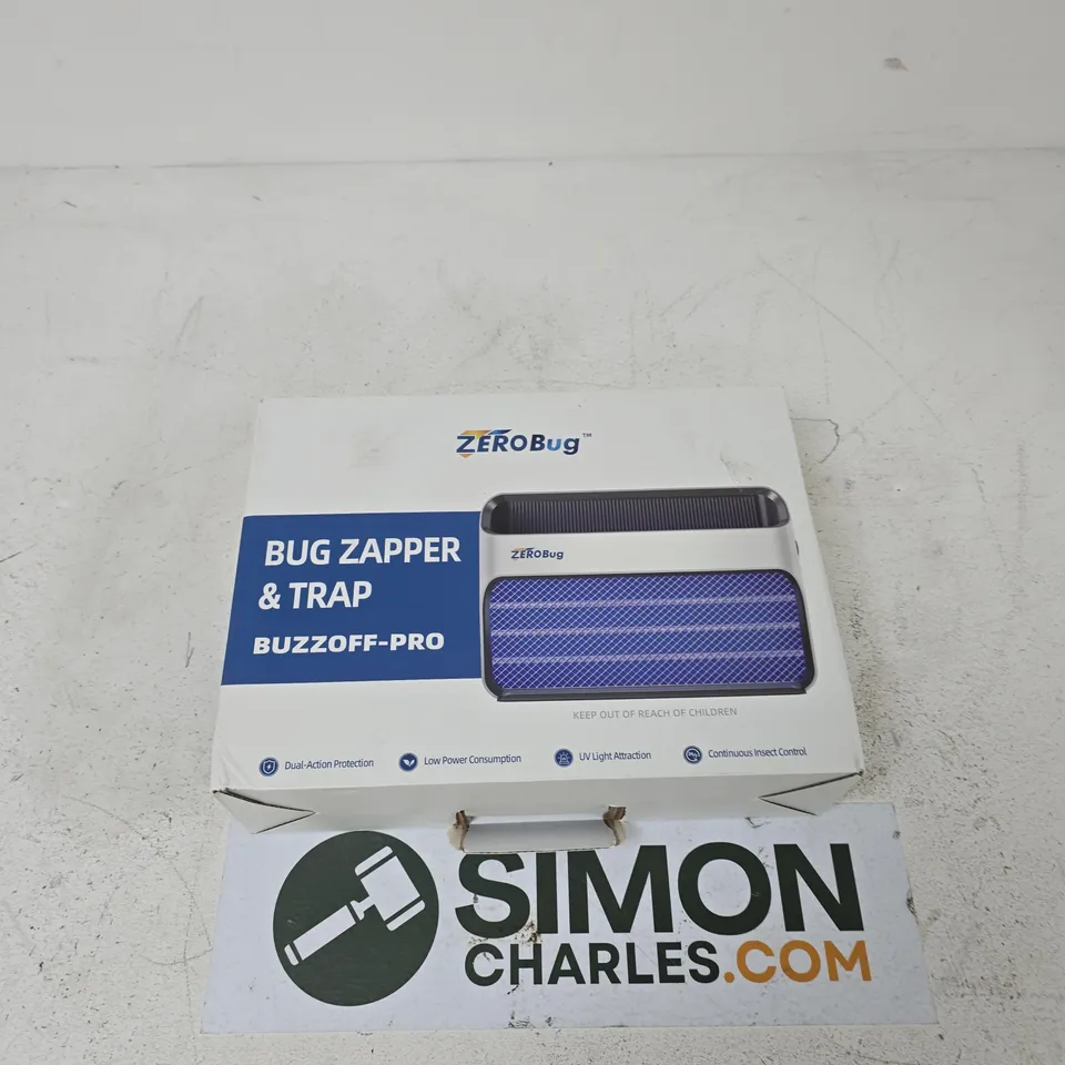 ZEROBUG BUG ZAPPER & TRAP – BUZZOFF-PRO (BOXED)