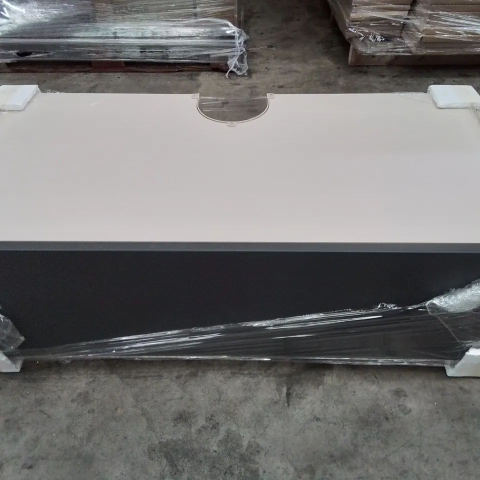 BOXED AS NEW CALYPSO ONETA SINGLE DRAWER WH VANITY UNIT IN ANTHRACITE SHADOW - 1180X380X600MM