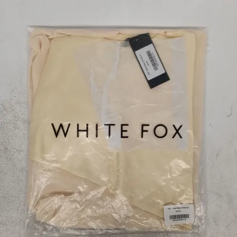 BAGGED WHITE FOX VIP VIBES MAXI DRESS IN LEMON SIZE SMALL
