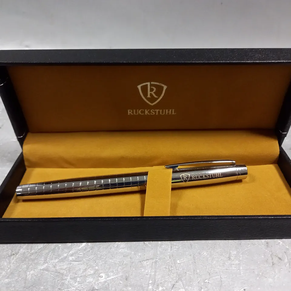 RUCKSTUHL STAINLESS STEEL LUXURY PEN IN GIFT BOX