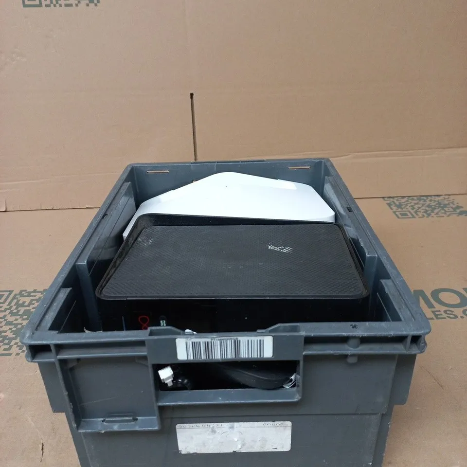 TOTE OF APPROXIMATELY 12 ASSORTED ITEMS TO INCLUDE SKY HUB, VIRGIN MEDIA HUB, REMOTE CONTROLS, CABLES ETC