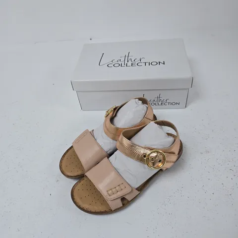 LEATHER COLLECTION NATASHA SANDALS – PINK, UK 8 (SIZE 8)