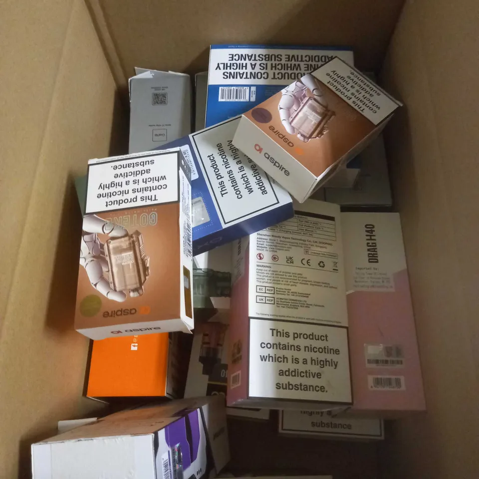 APPROXIMATELY 20 BOXED E-CIGARETTES TO INCLUDE OXVA, VOOPOO, ASPIRE ETC 