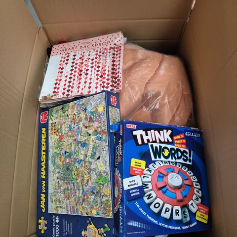 LARGE BOX OF ASSORTED TOYS AND GAMES