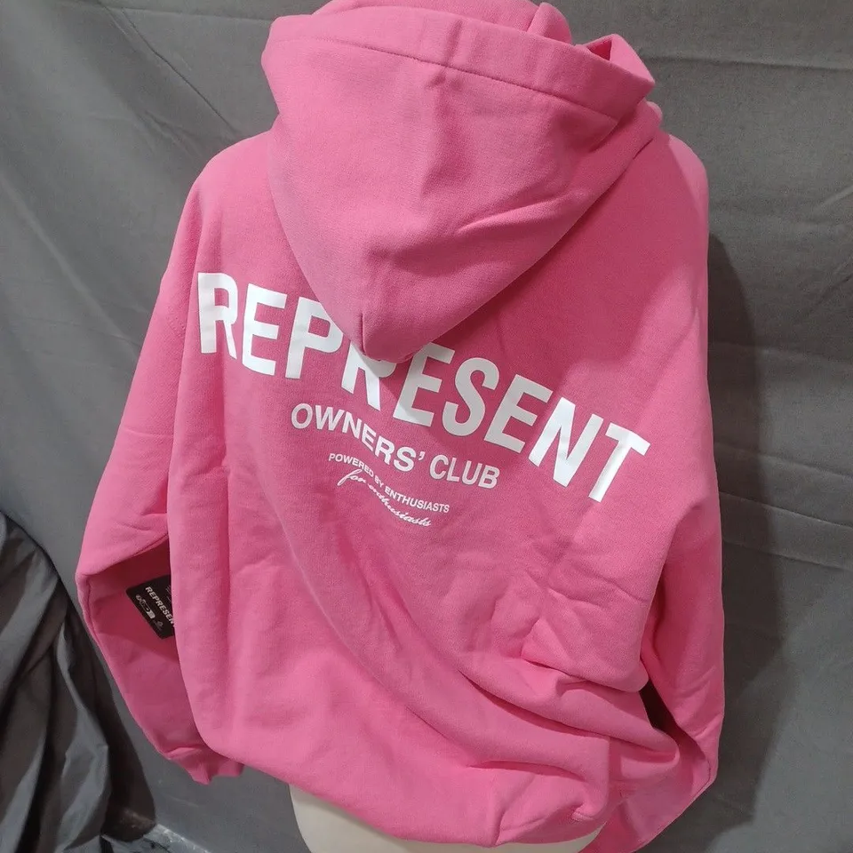 REPRESENT OWNERS CLUB HOODIE IN PINK - MEDIUM