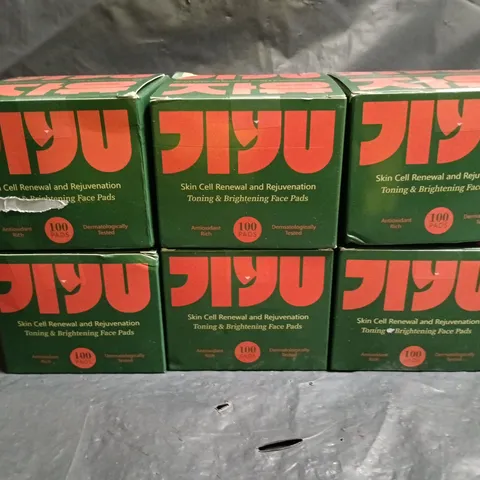 LOT OF 6 JIYUS 100-PACKS OF SKIN CELL RENEWAL FACE PADS