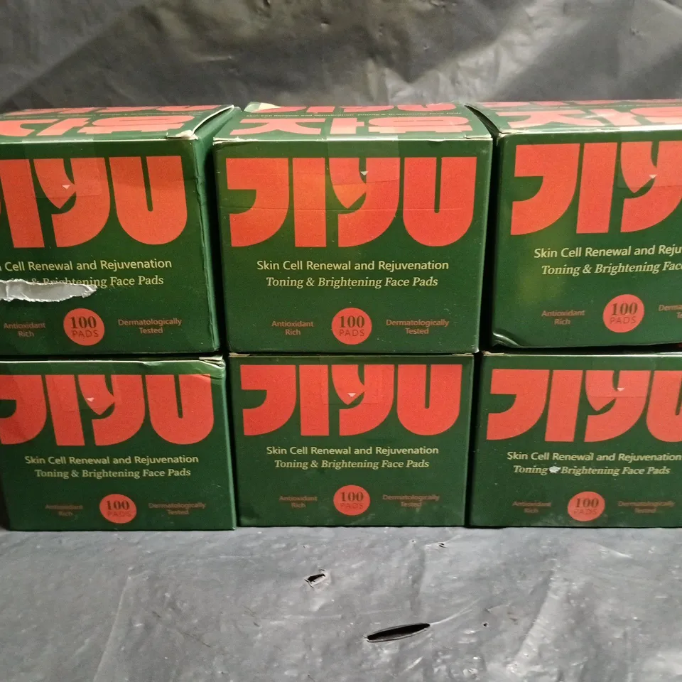LOT OF 6 JIYUS 100-PACKS OF SKIN CELL RENEWAL FACE PADS