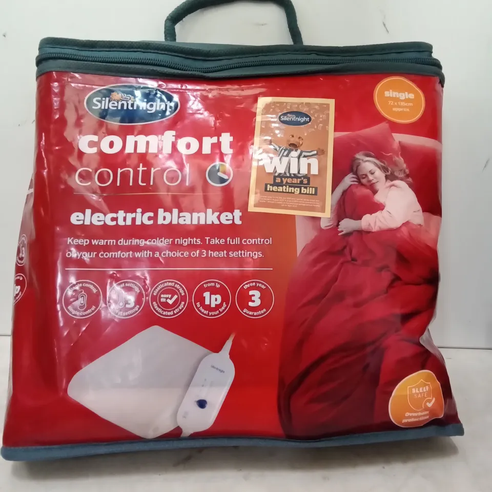 SILENT NIGHT COMFORT CONTROL ELECTRIC BLANKET 