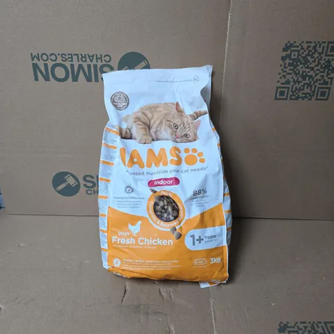 IAMS INDOOR WITH FRESH CHICKEN CAT FOOD 1+ YEARS 3KG
