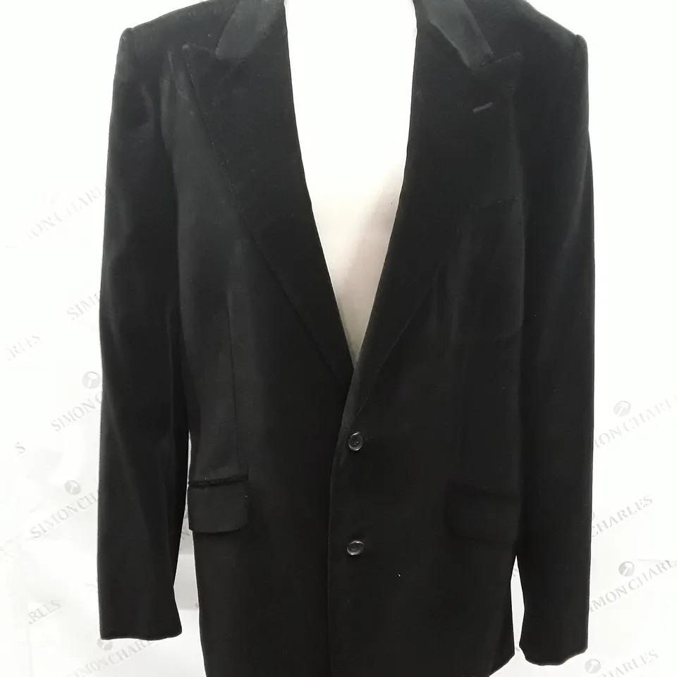 OAKS BLACK COTTON SUIT JACKET - 58
